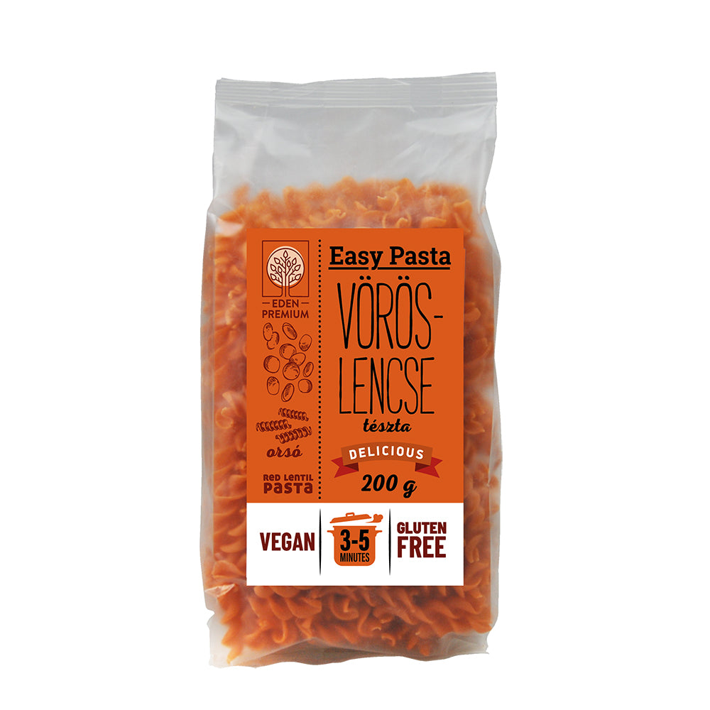 Easy Pasta - Vöröslencse tészta 200 g | Eden Premium