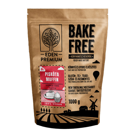 Bake-Free piskóta-muffin lisztkeverék 1000g | Eden Premium