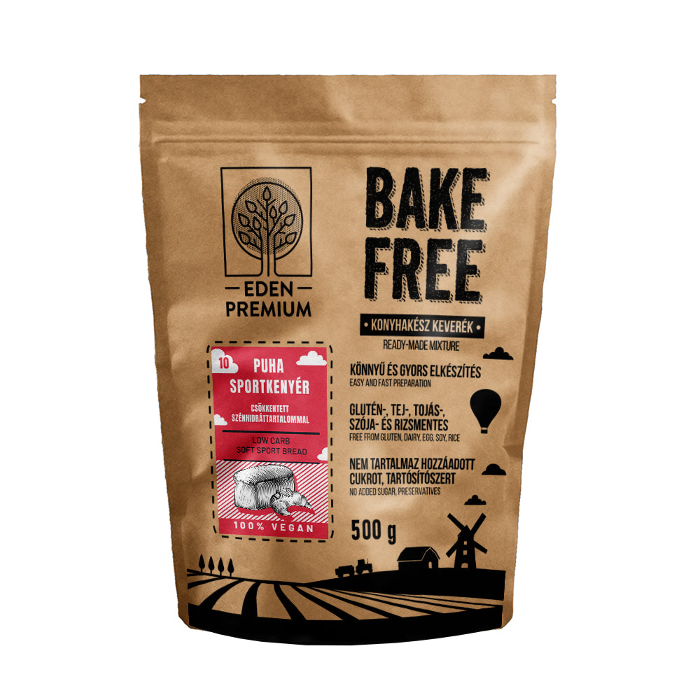 Bake-Free Puha sportkenyér lisztkeverék csökkentett szénhidráttartalommal 500g
