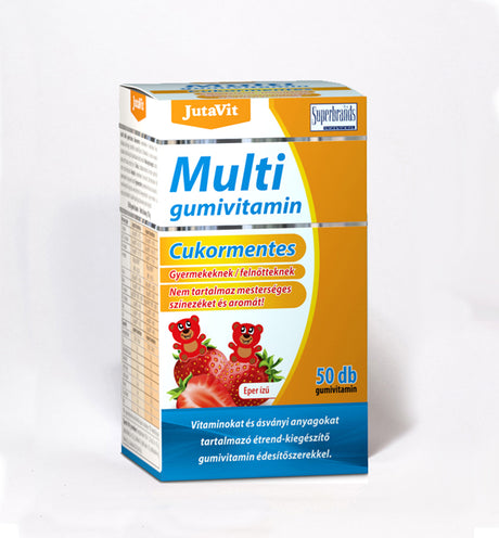 JutaVit Multi gumivitamin cukormentes eper ízű 50x | Eden Premium