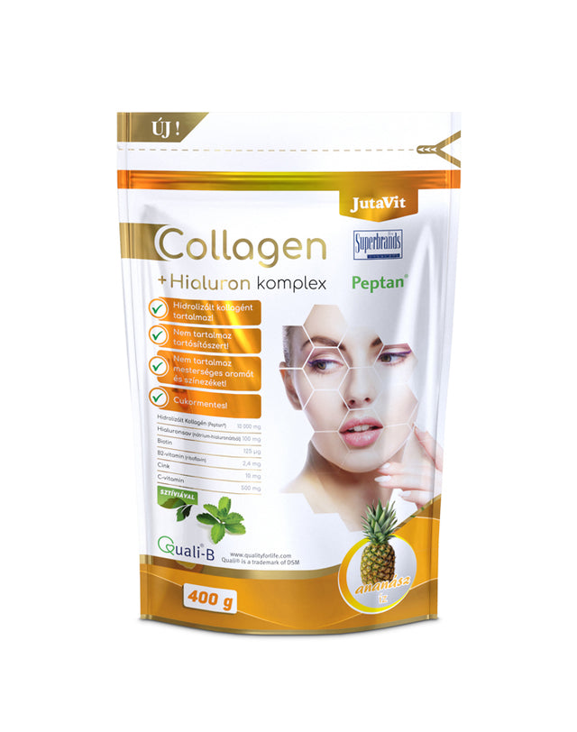 JutaVit Collagen +Hialuron Komplex 400g italpor – Ananász | Eden Premium