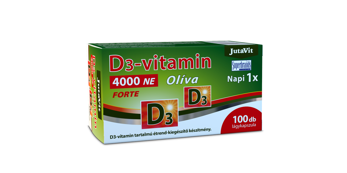 JutaVit D3-Vitamin 4000NE (100µg) Olíva Forte lágykpsz. 100x | Eden Premium