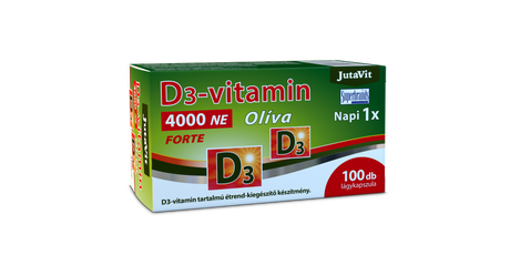 JutaVit D3-Vitamin 4000NE (100µg) Olíva Forte lágykpsz. 100x | Eden Premium